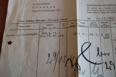 Preview: Anzeigenrechnung des Zentralverlages der NSDAP 1941